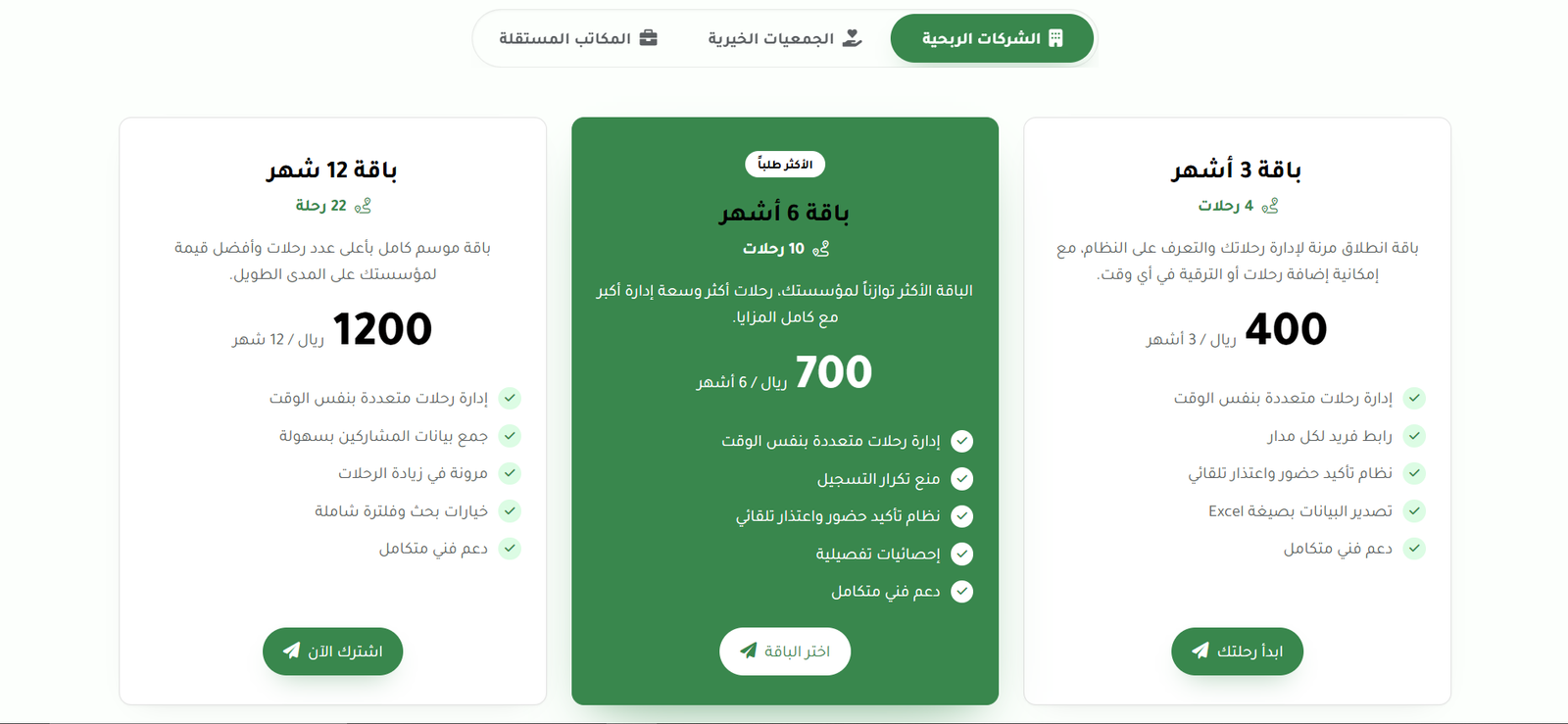 واجهة منصة مدار 6