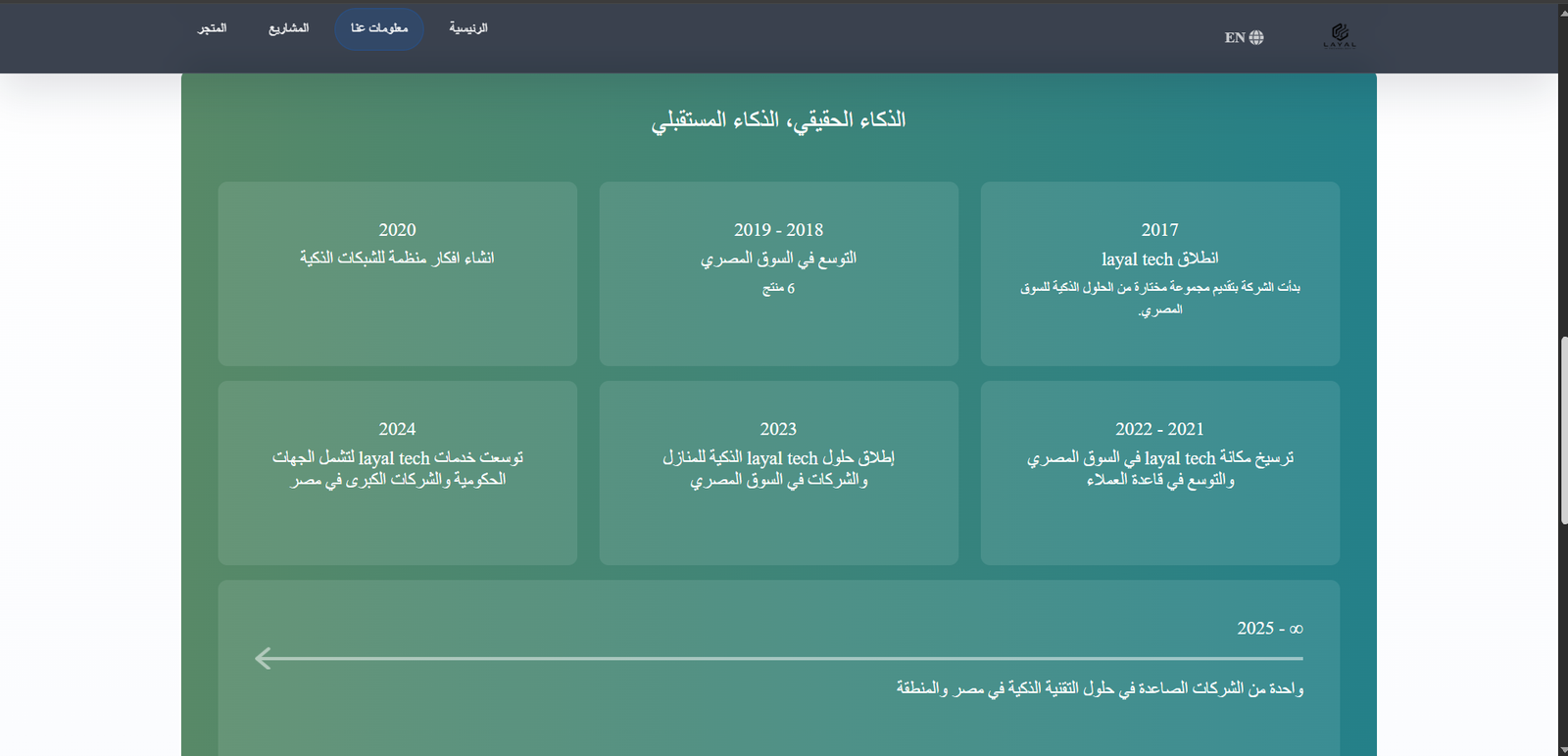 واجهة موقع Layal Technology 3